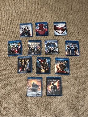 Blu-ray Superhero Movie Collection - Assorted Blue Cases